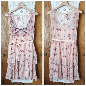 NWT Sundance Julianna Sheer Embroidered Dress